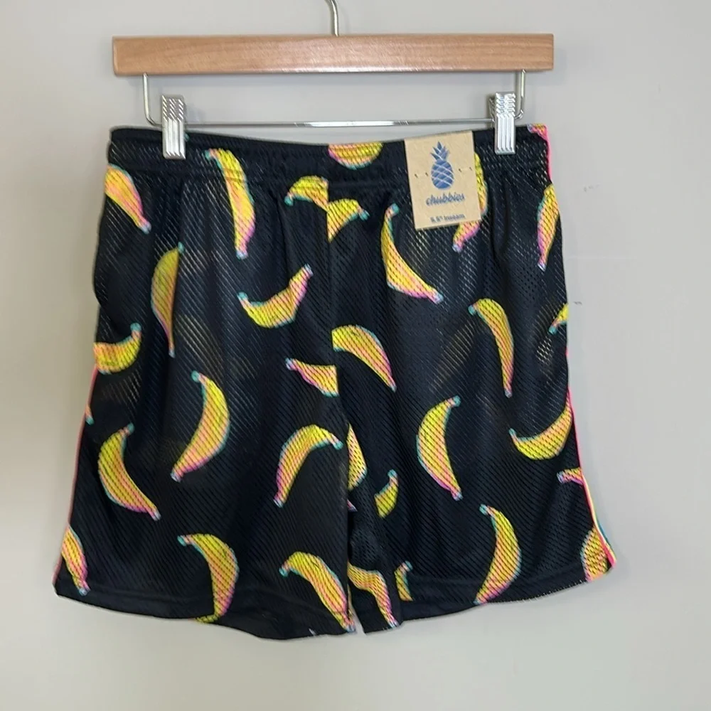 Chubbies The Potassifuns Easy Mesh Short Bananas 5.5” inseam Mens Sz M NEW